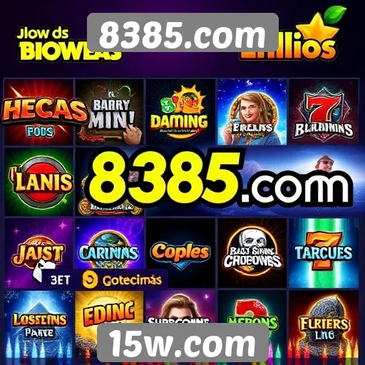 A variedade de jogos disponíveis em 8385.com